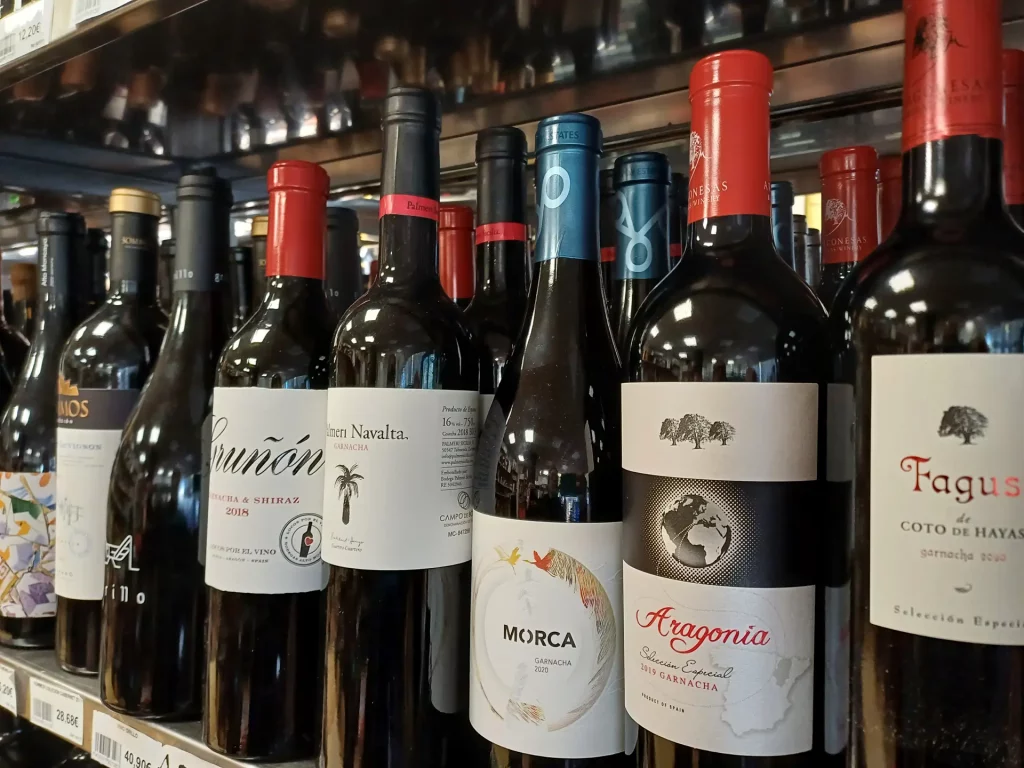 variedad de vinos tintos